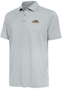 Antigua Western Michigan Broncos Mens Grey Scheme Short Sleeve Polo