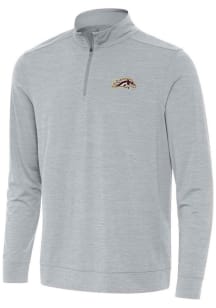 Antigua Western Michigan Broncos Mens Grey Bright Long Sleeve Qtr Zip Pullover