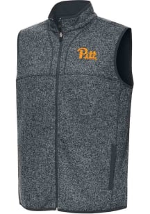 Antigua Pitt Panthers Mens Charcoal Fortune Sleeveless Jacket