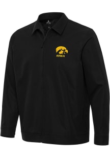 Antigua Iowa Hawkeyes Mens Black Pivot Light Weight Jacket