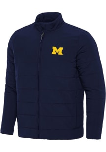 Mens Michigan Wolverines Antigua Mens Swelter Heavyweight Jacket - Blue