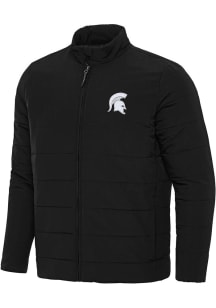 Mens Michigan State Spartans Antigua Mens Swelter Heavyweight Jacket - Black