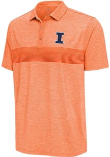 Antigua Illinois Fighting Illini Mens Orange Dashing Short Sleeve Polo