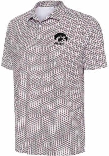 Antigua Iowa Hawkeyes Mens White Star Short Sleeve Polo