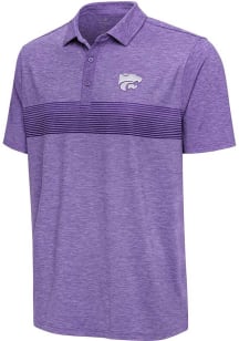 Antigua K-State Wildcats Mens Purple Dashing Short Sleeve Polo
