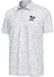 Antigua K-State Wildcats Mens White Lush Short Sleeve Polo