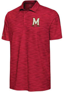 Antigua Maryland Terrapins Mens Red Swell Short Sleeve Polo