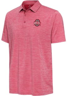 Antigua Ohio State Buckeyes Mens Red Hidden Blooming Short Sleeve Polo
