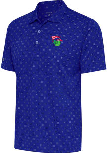 Phillie Phanatic  Antigua Philadelphia Phillies Mens Blue Spark Design Short Sleeve Polo