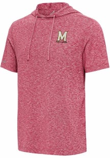 Antigua Maryland Terrapins Red Member Short Sleeve Hoods
