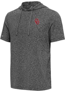 Antigua Oklahoma Sooners Black Member Short Sleeve Hoods