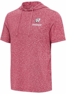 Antigua Wisconsin Badgers Red Member Short Sleeve Hoods