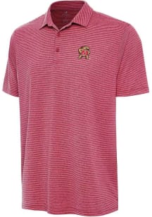 Antigua Maryland Terrapins Mens Red Scheme Short Sleeve Polo