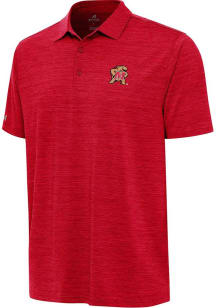 Antigua Maryland Terrapins Mens Red Layout Short Sleeve Polo