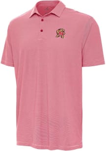 Antigua Maryland Terrapins Mens Red Twine Short Sleeve Polo