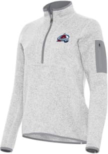 Antigua Colorado Avalanche Womens Grey Fortune Qtr Zip
