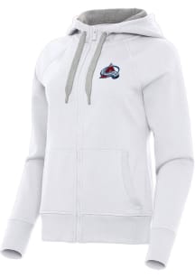 Antigua Colorado Avalanche Womens White Victory Long Sleeve Full Zip Jacket