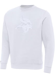 Antigua Minnesota Vikings Mens White Victory Long Sleeve Crew Sweatshirt