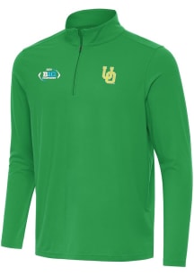 Antigua Oregon Ducks Mens Green 2024 Big Ten Football Intent Long Sleeve Qtr Zip Pullover