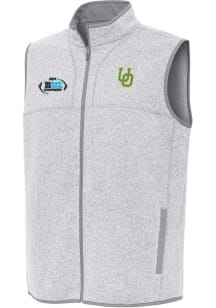 Antigua Oregon Ducks Mens Grey 2024 Big Ten Football Fortune Sleeveless Jacket