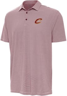 Antigua Cleveland Cavaliers Mens Maroon Twine Short Sleeve Polo