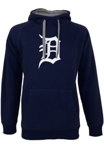 Antigua Detroit Tigers Mens Navy Blue Victory Long Sleeve Hoodie
