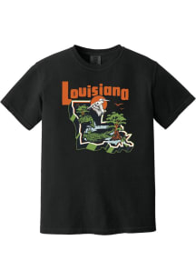 Summit Sportswear Louisiana Black State Shae Nature Infill Short Sleeve T Shirt