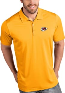 Antigua Kansas City Chiefs Mens Gold Tribute Short Sleeve Polo