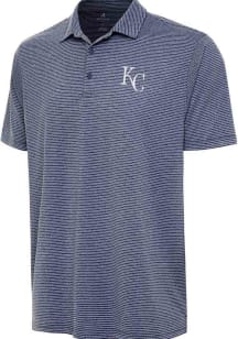 Antigua Kansas City Royals Mens Navy Blue Scheme Short Sleeve Polo