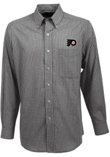 Antigua Philadelphia Flyers Mens Black Associate Long Sleeve Dress Shirt
