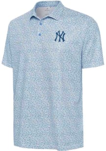 Antigua New York Yankees Mens White Field Ditsy Short Sleeve Polo