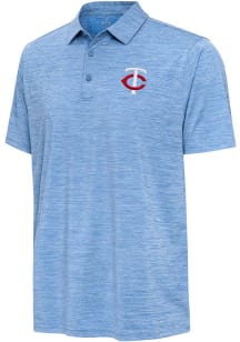 Antigua Minnesota Twins Mens Light Blue Hidden Blooming Short Sleeve Polo