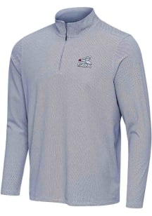 Antigua Chicago White Sox Mens Navy Blue Pave Long Sleeve Qtr Zip Pullover