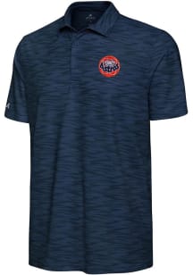 Antigua Houston Astros Mens Navy Blue Swell Short Sleeve Polo