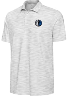Antigua Dallas Mavericks Mens White Swell Short Sleeve Polo
