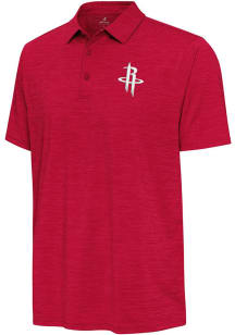 Antigua Houston Rockets Mens Red Hidden Blooming Short Sleeve Polo