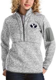 Antigua BYU Cougars Womens Grey Fortune Qtr Zip