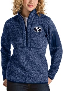 Antigua BYU Cougars Womens Navy Blue Fortune Qtr Zip