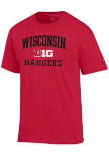 Champion Wisconsin Badgers Red Big Ten Jersey Short Sleeve T Shirt