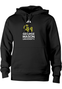 Adidas George Mason University Mens Black Primary Logo Long Sleeve Hoodie