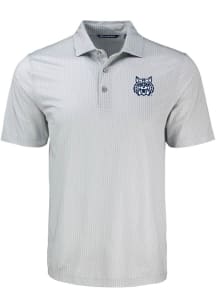 Cutter and Buck Arizona Wildcats Mens Grey Shadow Check Short Sleeve Fashion Polo