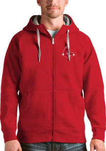 Antigua Boston Red Sox Mens Red Victory Long Sleeve Full Zip Jacket
