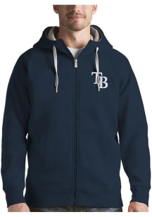 Antigua Tampa Bay Rays Mens Navy Blue Victory Long Sleeve Full Zip Jacket
