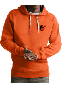 Antigua Baltimore Orioles Mens Orange Victory Long Sleeve Hoodie