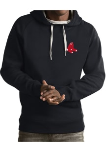 Antigua Boston Red Sox Mens Charcoal Victory Long Sleeve Hoodie