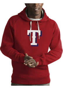 Antigua Texas Rangers Mens Red Victory Long Sleeve Hoodie