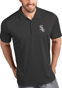 Antigua Chicago White Sox Mens Grey Tribute Short Sleeve Polo