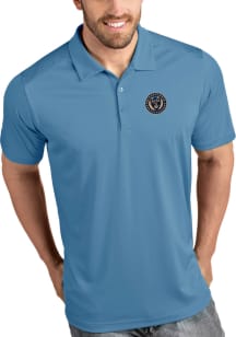 Antigua Philadelphia Union Mens Blue Tribute Short Sleeve Polo