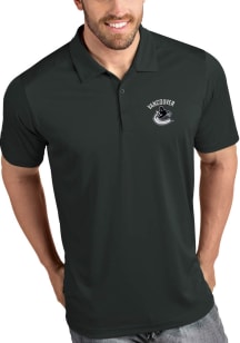 Antigua Vancouver Canucks Mens Grey Tribute Short Sleeve Polo