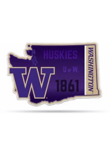 Washington Huskies State Shape Sport Shape Pennant - Purple